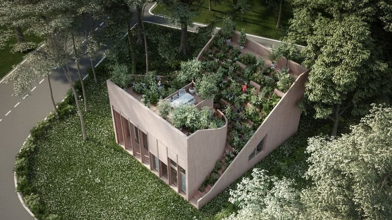 Yin & Yang this is the house of 1001 plants - Because on the roof also fits a garden... Penda