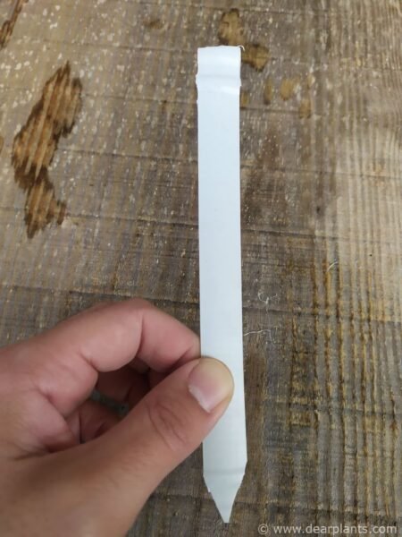How to make plant tags from recycled bottles, DIY and get free labels for your plants - single plant tag - www.dearplants.com